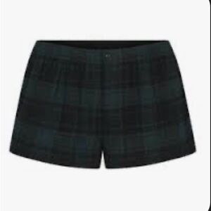 SKIMS Flannel Sleep Cheeky Boxers Shorts - NWT